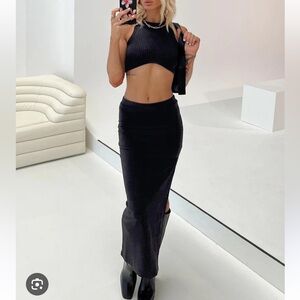 Elegant Black Maxi Skirt